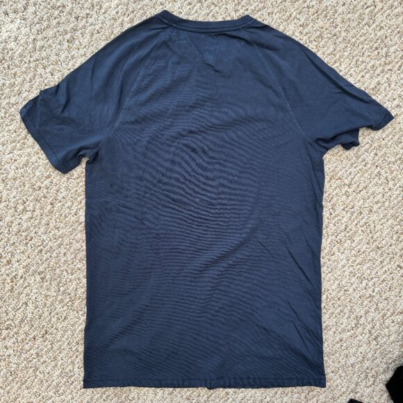 Goodfellow Men's Solid shirt button Cotton Navy S - Picture 6 of 6